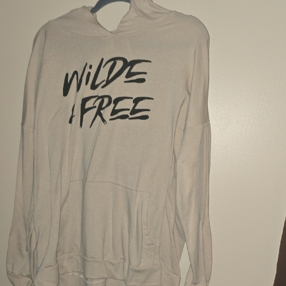 Sew In Love Cream Hoodie with Black Print